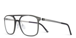Shop Silhouette Rectangle Eyeglasses in Black online.