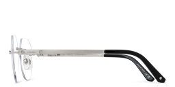 Cartier Santos de Cartier Round Eyeglasses in Silver – Product Photo 3