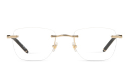 Shop MONTBLANC Rimless Rectangle Eyeglasses in Black online.