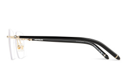 Shop MONTBLANC Rimless Rectangle Eyeglasses in Black online.