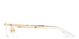MONTBLANC Rimless Rectangle Eyeglasses in Gold – Product Photo 3