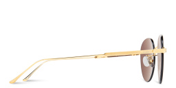 Shop Cartier Signature 'C'de Cartier Round Sunglasses in Gold online.