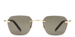 MONTBLANC Rimless Irregular Sunglasses in Gold – Product Photo 1