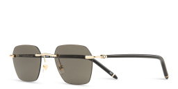 MONTBLANC Rimless Irregular Sunglasses in Gold – Product Photo 2