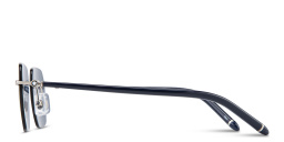 Shop MONTBLANC Rimless Irregular Sunglasses in Silver online.