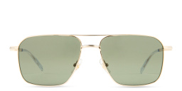 Shop MONTBLANC Pilot Sunglasses in Gold online.