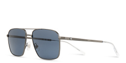 Shop MONTBLANC Pilot Sunglasses in Silver online.