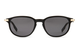 Shop MONTBLANC Round Sunglasses in Black online.