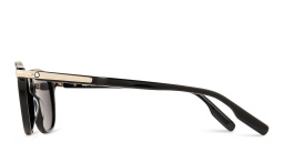 Shop MONTBLANC Round Sunglasses in Black online.