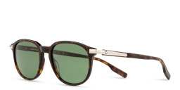 Shop MONTBLANC Round Sunglasses in Havana online.