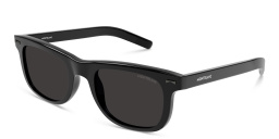 MONTBLANC Rectangle Sunglasses in Black – Product Photo 2