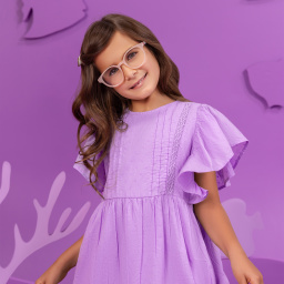 EYE'M Disney Ariel Kids Round Eyeglasses in Pink – Product Photo 6