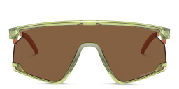 Oakley BXTR Unisex Half-Rim Mask Sunglasses in Shiny Transparent Green – Product Photo 1