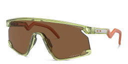 Shop Oakley BXTR Half-Rim Mask Sunglasses in Shiny Transparent Green online.