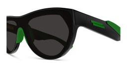 BOTTEGA VENETA Unisex Wide Round Sunglasses in Black – Product Photo 3