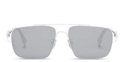 Shop FENDI O'Lock Square Sunglasses in Silver online.