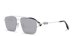 Shop FENDI O'Lock Square Sunglasses in Silver online.