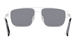 Shop FENDI O'Lock Square Sunglasses in Silver online.
