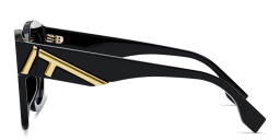 Shop FENDI Fendi First Square Sunglasses in Black online.