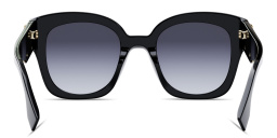 Shop FENDI Fendi First Square Sunglasses in Black online.