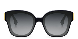 Shop FENDI Fendi First Blue Square Sunglasses in Shiny Blue online.