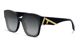 Shop FENDI Fendi First Blue Square Sunglasses in Shiny Blue online.
