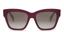 Shop CELINE Triomphe Geometric Sunglasses in Red online.