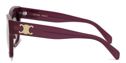 Shop CELINE Triomphe Geometric Sunglasses in Red online.