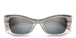 SAINT LAURENT Cat-Eye Sunglasses in Transparent Grey – Product Photo 1