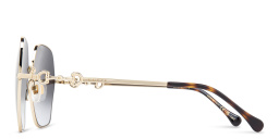 نظارات شمسية غير منتظمة كبيرة من غوتشي بلون ذهبي - صورة المنتج 3