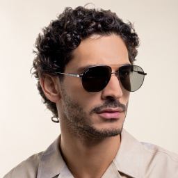 نظارات شمسية أفياتور من غوتشي بلون فضي - صورة المنتج 6