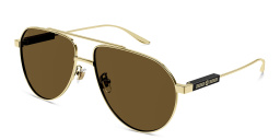Shop GUCCI Aviator Sunglasses in Gold online.
