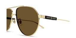Shop GUCCI Aviator Sunglasses in Gold online.