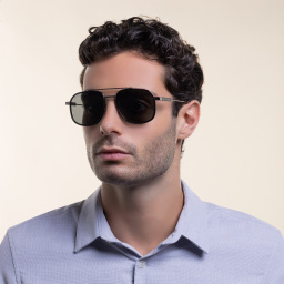 Shop GUCCI Aviator Sunglasses in Silver online.