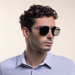 Shop GUCCI Aviator Sunglasses in Silver online.