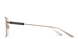 Shop GUCCI Wide Rectangle Eyeglasses in Silver online.