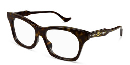 Shop GUCCI Wide Cat-Eye Eyeglasses in Havana online.