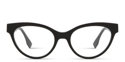 Shop FENDI O'Lock Cat-Eye Eyeglasses in Black online.