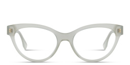Shop FENDI O'Lock Cat-Eye Eyeglasses in Green online.