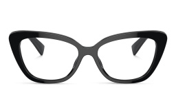 MIU MIU Wide Cat-Eye Eyeglasses in Black – Product Photo 1