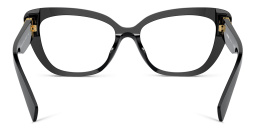 MIU MIU Wide Cat-Eye Eyeglasses in Black – Product Photo 4