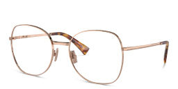 Shop MIU MIU Wide Panthos Eyeglasses in Rose Gold online.