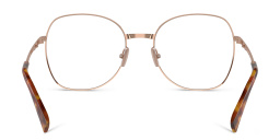 Shop MIU MIU Wide Panthos Eyeglasses in Rose Gold online.