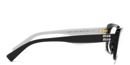 MIU MIU Wide Rectangle Eyeglasses in Black – Product Photo 3