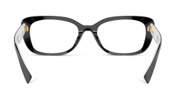 MIU MIU Wide Rectangle Eyeglasses in Black – Product Photo 4