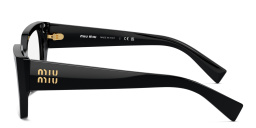 MIU MIU Rectangle Eyeglasses in Black – Product Photo 3