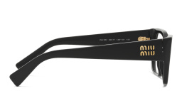 MIU MIU Square Eyeglasses in Matte Black – Product Photo 2