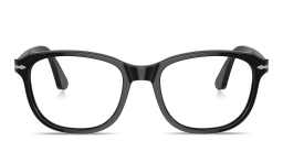 Shop PERSOL Unisex Square Eyeglasses in Black online.