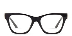 Shop VERSACE Medusa Irregular Eyeglasses in Black online.