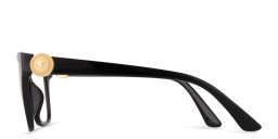 Shop VERSACE Medusa Irregular Eyeglasses in Black online.